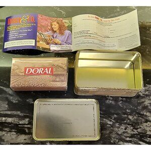 Vintage Doral Tobacco Tin Box 1996 Collectors Edition Decor Tobaccoville N.C. Go